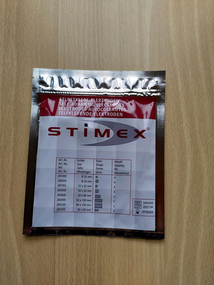 STIMEX  2 Selbstklebende Elektroden TENS Pads  50x50 mm in Stutensee