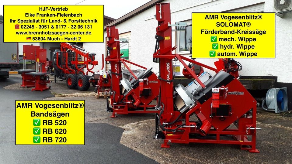 ⚠️ AMR Vogesenblitz® RB 520 Bandsäge f. Kaminholz in Much