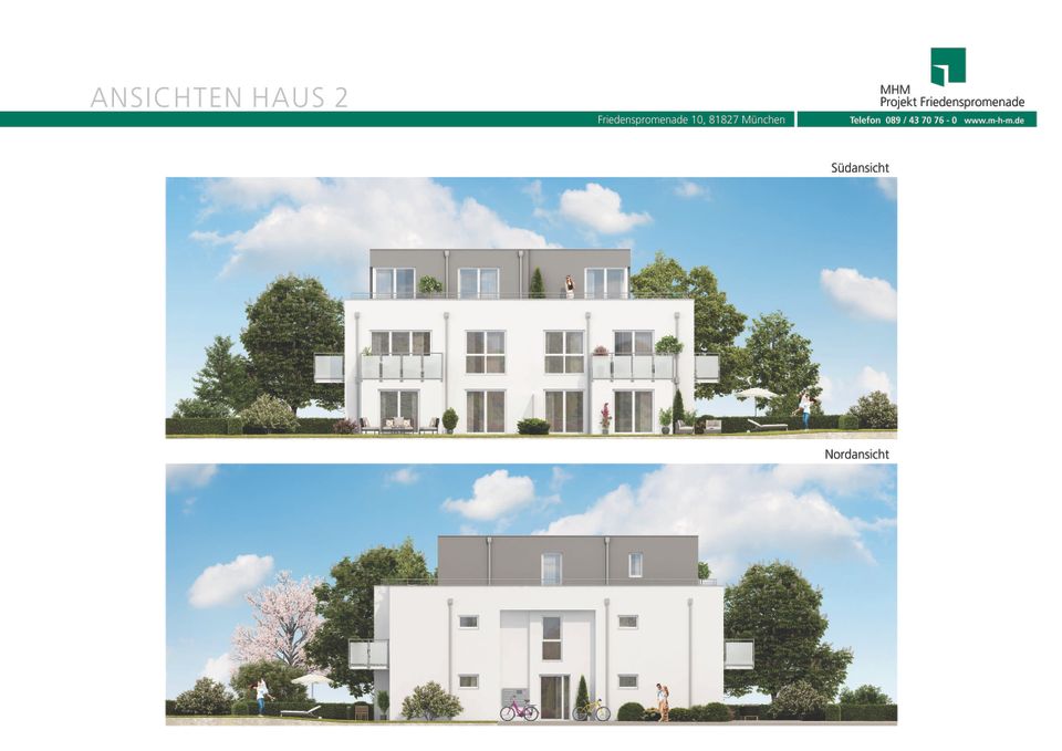 Neubauprojekt in Waldtrudering: Exkl. 2-Zimmer-Dachterrassenwohnung in sehr ruhiger grüner Lage! in München