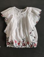 ZARA Bluse trf weiß Puffärmel luftig Blumen GrXS-S Bayern - Mühldorf a.Inn Vorschau