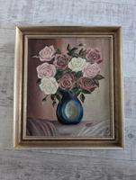 Stillleben Öl Gemälde Blumenstrauß Blumenmotiv Signiert Hessen - Seeheim-Jugenheim Vorschau