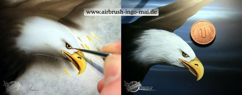 Airbrush für Motorradhelm / Helm Grafik & Design und vieles mehr. in Reisbach