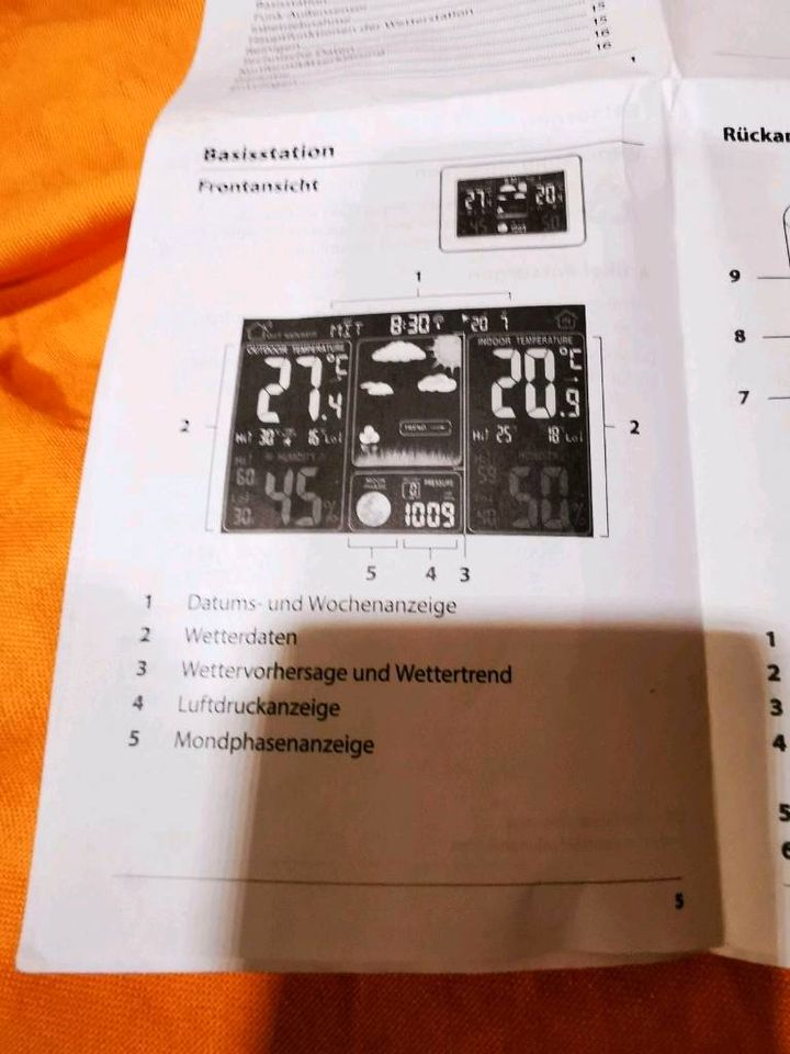 Funk-Wetterstation FanJu, gebraucht, Farbe Schwarz in Triebel