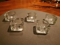 5 Glas Kerzenhalter Teelichterhalter Hessen - Linden Vorschau