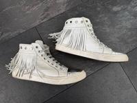 OVYE. Leder Sneaker, weiß mit Silber, 37, Vintage Look Nürnberg (Mittelfr) - Kleinreuth b Schweinau Vorschau