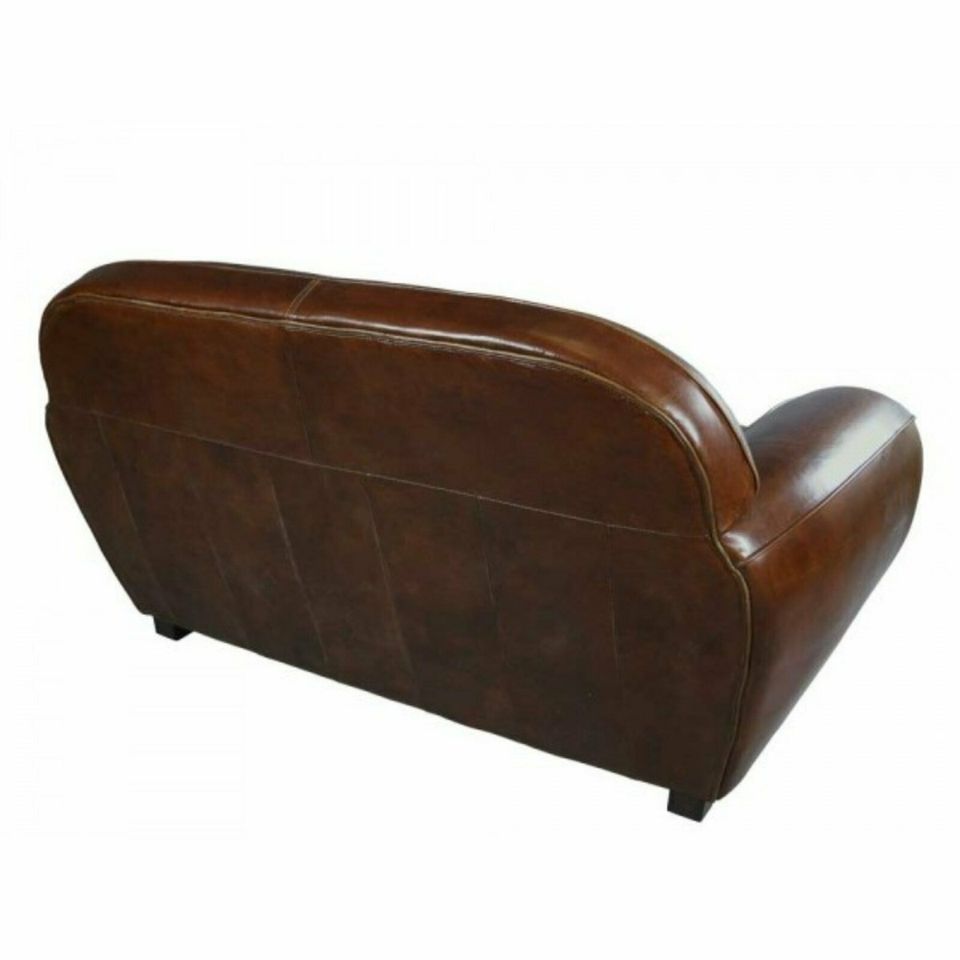 2-Sitzer Clubsofa „Art Deco“ Leder Vintage Cigar in Heiligenstedten