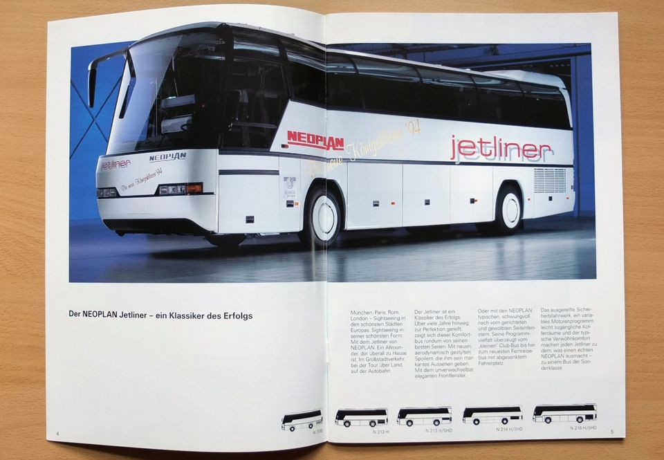 Autoprospekt Bus: Neoplan- die Königsklasse 1994 in Oberammergau