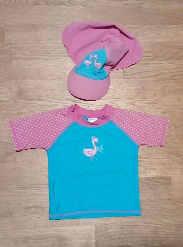 UV-Shirt Matsch Oberteil Shirt Flamingo mit Hut Größe 86/92 in Düsseldorf