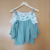 Top Bluse tshirt T-Shirt Spitze 36 S H&M Divided schulterfrei Thüringen - Grabfeld Vorschau