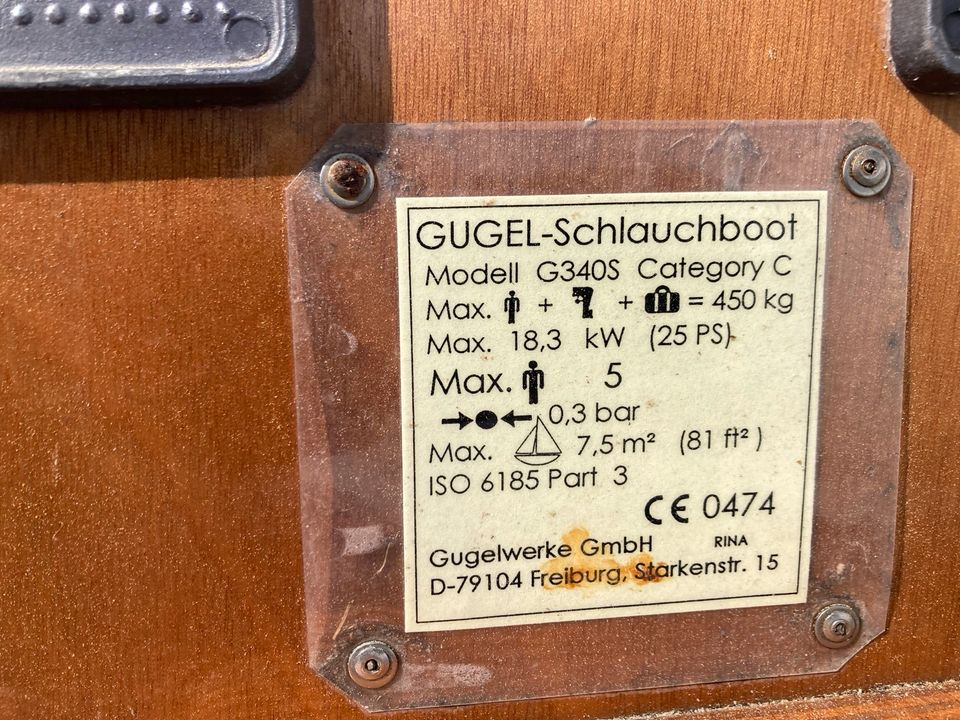 Gugel 340 Hypalon Schlauchboot in Stelle