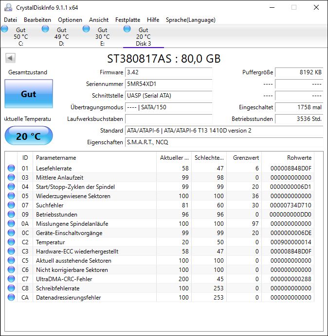 Diverse S-ATA Festplatten HDD (80/160/320 GB/ 1 Tbyte) in Göttingen