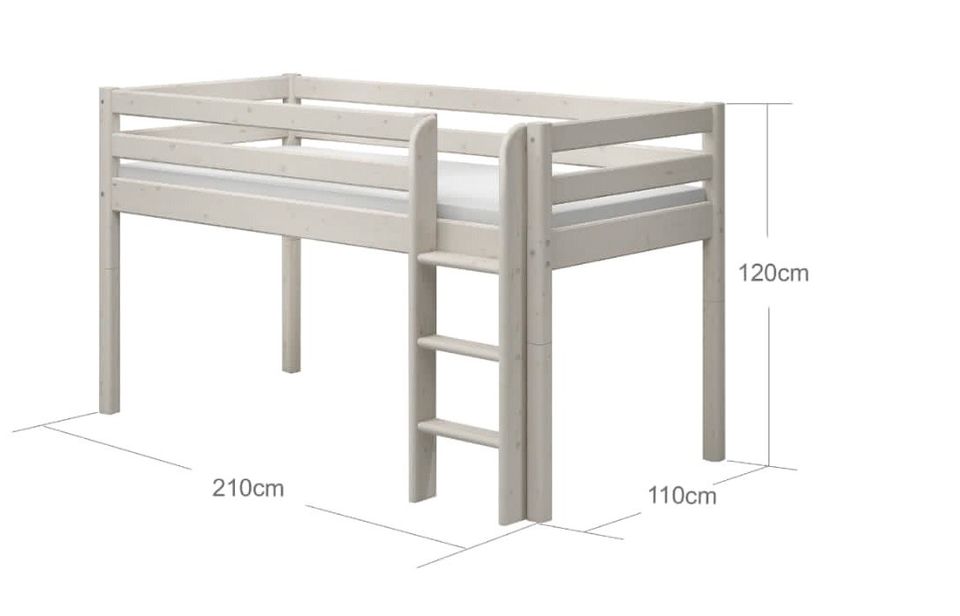 Massiver Halbhoch Flexa Bett Kinderbett Kinderzimmer Kinder Holz in Meerbusch