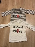 2 Baby-Langarmshirt (Mama/Papa Größe 56/62) Bayern - Taufkirchen München Vorschau