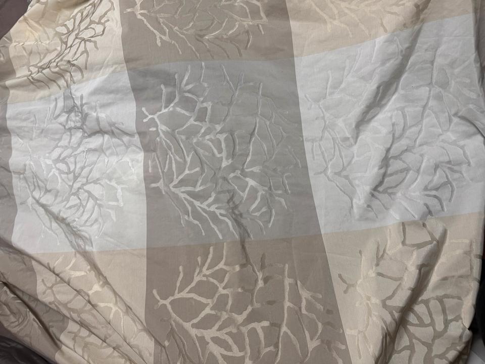 2x Vorhang Gardine kräuselband grau beige weiß 53x245 cm in Hamburg