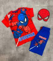 3tlg Set Spiderman T-Shirt kurze Hose Shorts Maske Gr 122 128 NEU München - Pasing-Obermenzing Vorschau