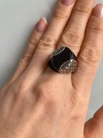 Silber Ring mit Onyx Stein 19mm Baden-Württemberg - Remseck am Neckar Vorschau