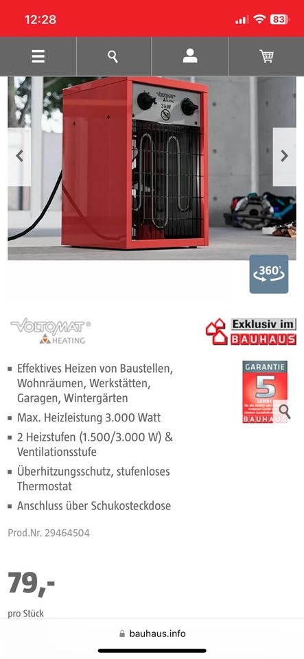 1 Woltomat Heating 3 kW- in Düsseldorf