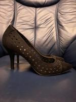 GRACELAND.Elegante Abend Schuhe mit Löchung.Gr.39.Schwarz.Velours Bremen - Huchting Vorschau