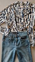MILANO ITALY Bluse blau weiß oversized #Letter Buchstaben Gr36 Bayern - Mühldorf a.Inn Vorschau