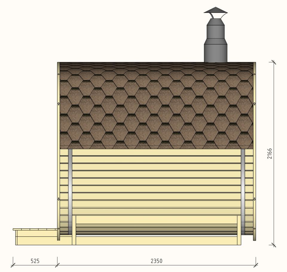 Quadrosauna 2m mit Fenster Gartensauna Außensauna Outdoor in Neu-Isenburg