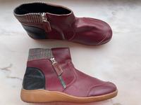 Schuhe Leder Boots weinrot 38.5 Stiefelette Reißverschluss Neu Huchting - Grolland Vorschau