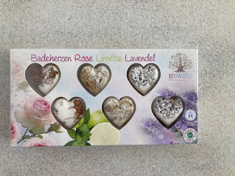 Badeherzen Rose Limette Lavendel von Ecoworld in Bühl