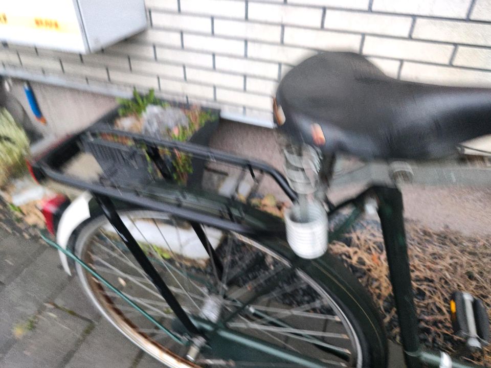 Hollandrad Fahrrad wie Gazelle mit Gepäckträger vorn und hinten in Leichlingen