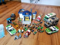 Playmobil Polizei Station Autos Hubschrauber Dieb Tresor Motorrad Sachsen-Anhalt - Vogelsdorf Vorschau