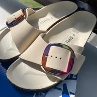 Birkenstock Madrid Ecru Regenbogenfarben Neu , 39, sehr selten Saarland - Heusweiler Vorschau