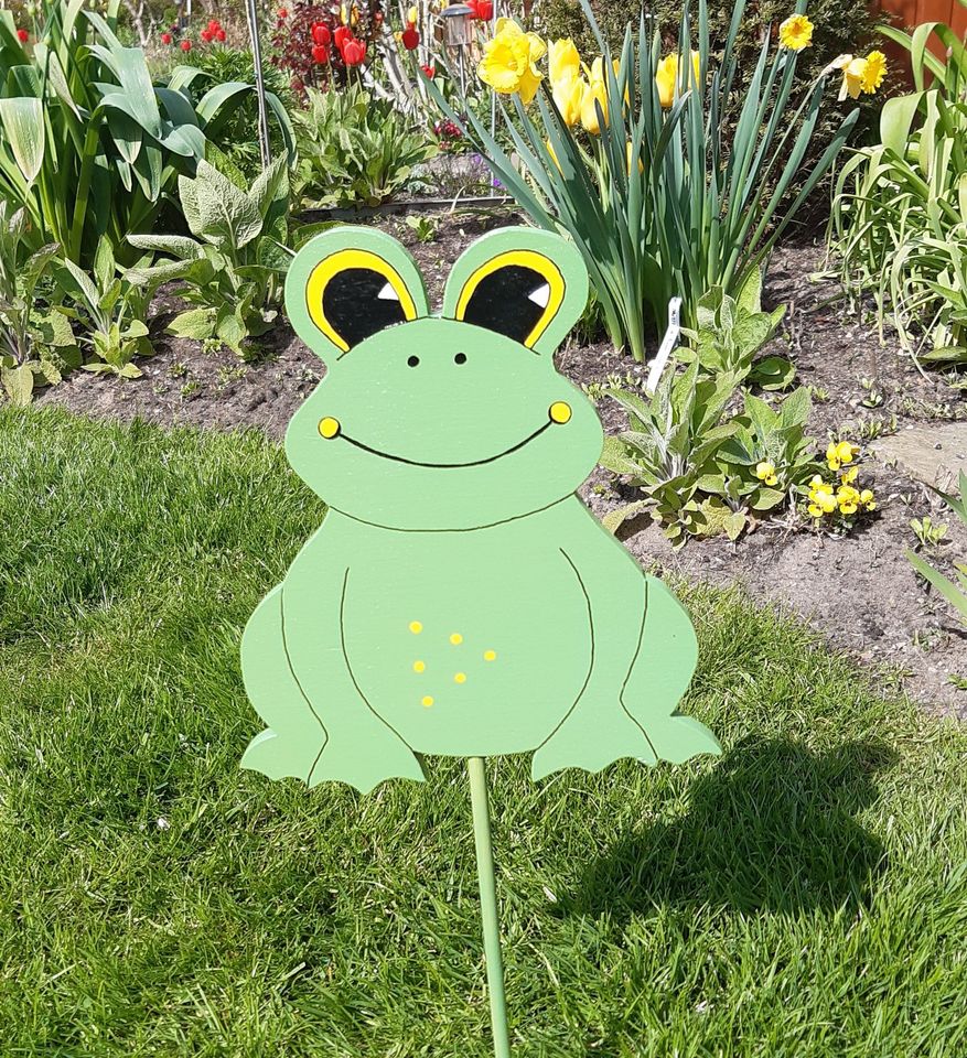 Lustiger Frosch-Sticker, Garten Dekoration, Kunsthandwerk in