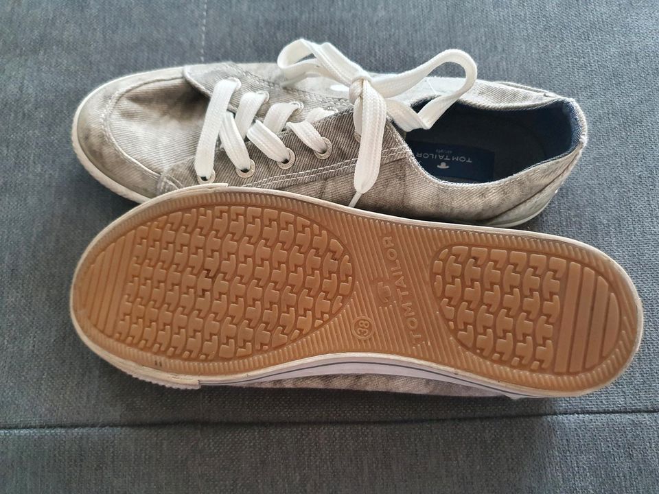 Tom Tailor Schuhe Sneaker Canvas gr. 38 grau in Jüterbog