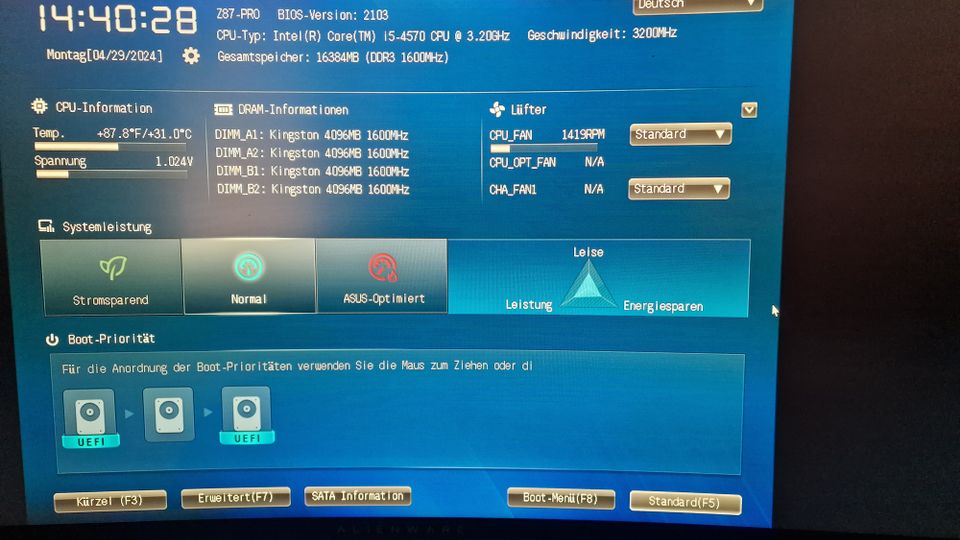 Komplett-PC, INTEL i5-4750, 16GB RAM, 256GB SSD + 1TB HDD in Ganderkesee
