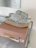 Miu Miu by Prada Sandalen Wedges Gr.37 Silber L.P.399€ Nordrhein-Westfalen - Heiligenhaus Vorschau