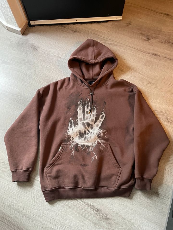 Oversized Lovehard (Olymp & Hades) Hoodie Größe XS in braun in Beetzsee