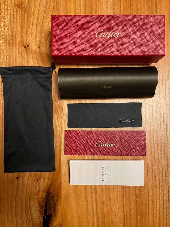 CARTIER BRILLE ETUI KARTONAGE SCHUTZBEUTEL ZERTIFIKAT in Hamburg