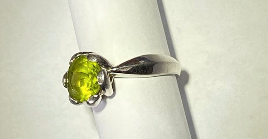 Ring 925 Sterling Silber Olivin Peridot Stein groß Solitär 16 mm in Timmendorfer Strand 