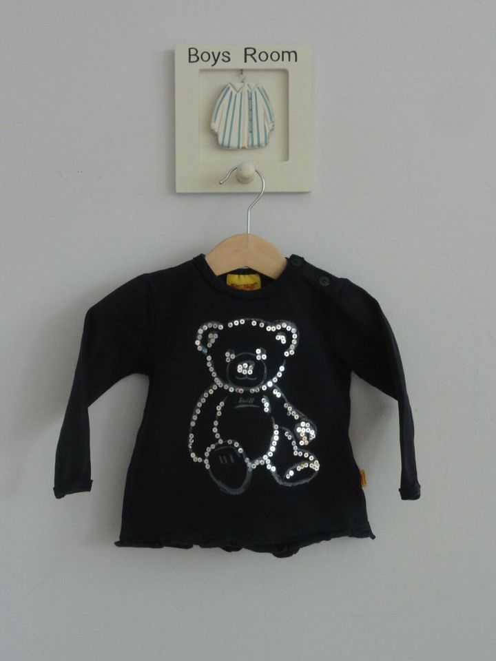 Steiff Langarmshirt Longsleeve LA Teddy Pailletten Rüschen 74 80 in Krefeld