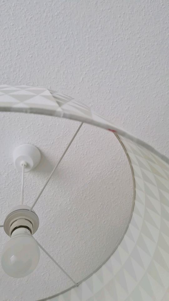 scandi xxl deckenlampe 50 cm licht weiß grau leuchte in Salzkotten