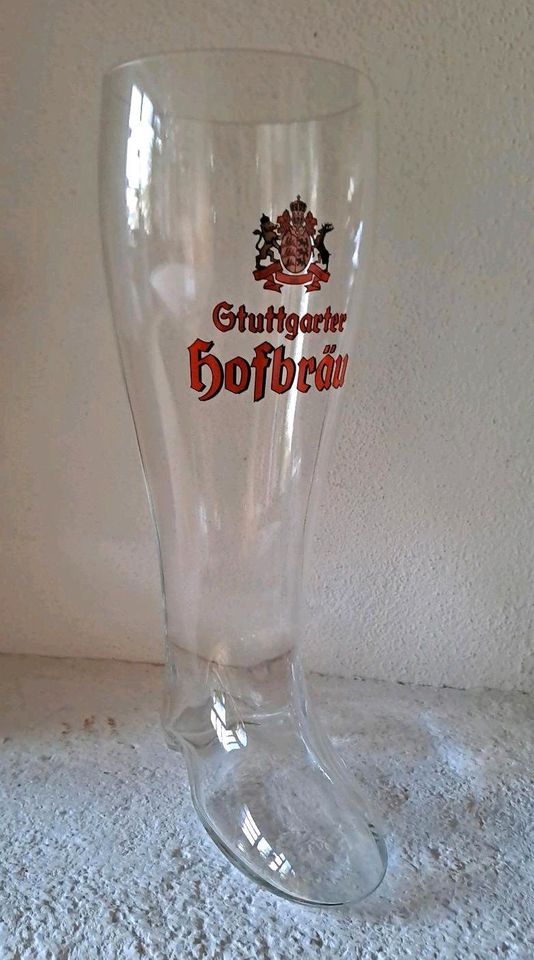 Stuttgarter Hofbräu Stiefel Glas 2,0 l in Rudersberg