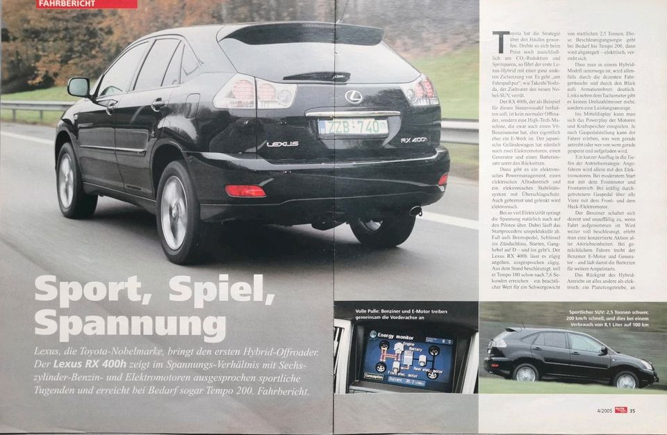 Lexus Reklame Werbung Berichte SC 430 RX 300 IS 200 GS 300 in Hanau