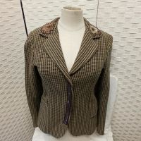 Schumacher Vintage Blazer Gr.S Pepita Grün Beige Applikation München - Au-Haidhausen Vorschau