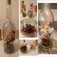 Trockenblumen,Licht,Deko,Weckglas,Flasche,handmade,Mitbringsel Hessen - Gießen Vorschau