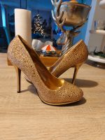 Pumps/ High Heels/ Schuhe Damen / Strass und Gold Rheinland-Pfalz - Herschbach Vorschau