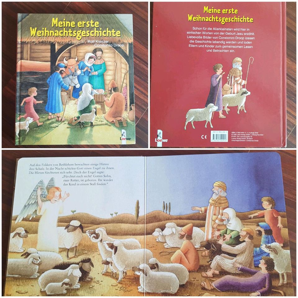 Buch Weihnachtsgeschichte: dicke&griffige Pappseiten, Bilder in Wildberg