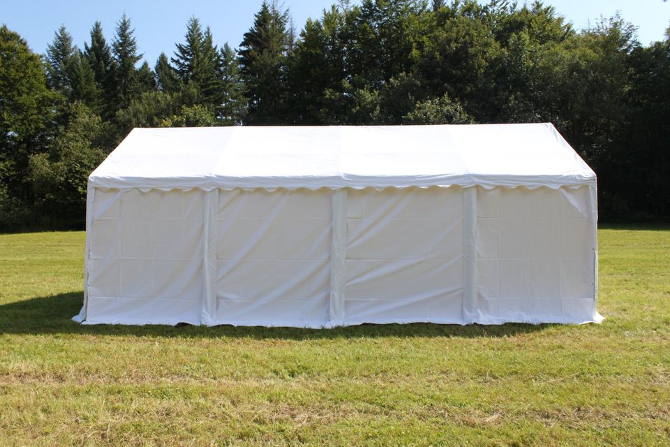 Lagerzelt 4x8 m - 2,3 m Seitenhöhe mit Reißverschlusstor, PVC in Grebenhain