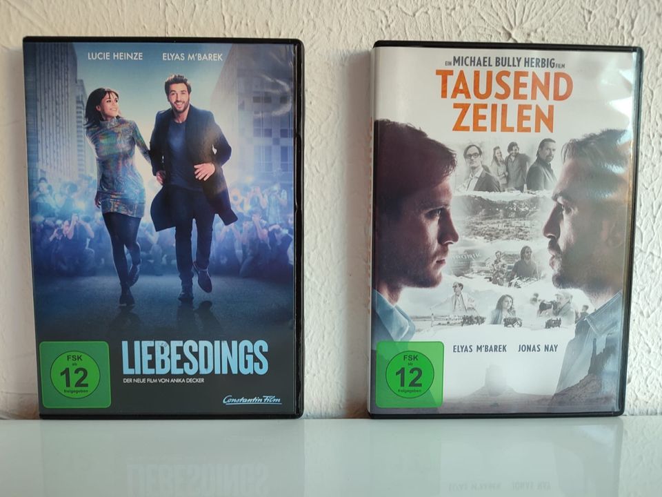 2 DVD´s : mit ELYAS M`BAREK (Liebesdings, Tausend Zeilen) in Teningen