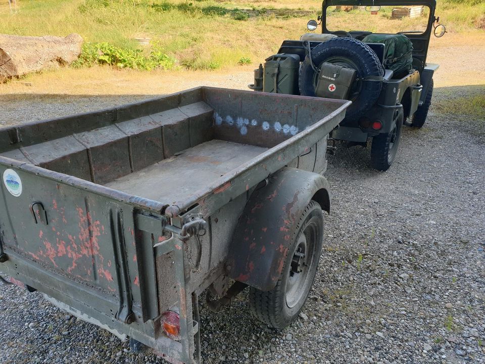 Orginal Willys Overland Jeep Anhänger PKW Oldtimer BJ1958 in Lauf