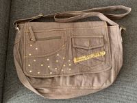 Braune Jeans Tasche mit goldfarbigen Pailletten Burglesum - Lesum Vorschau