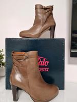 Buffallo Leder Schuhe Stiefel Stiefeletten Caramel braun 38 Heels Hessen - Offenbach Vorschau