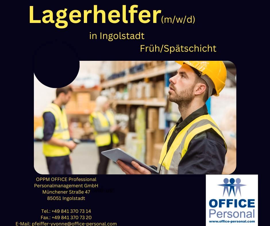 Lagerhelfer (m/w/d) in Ingolstadt